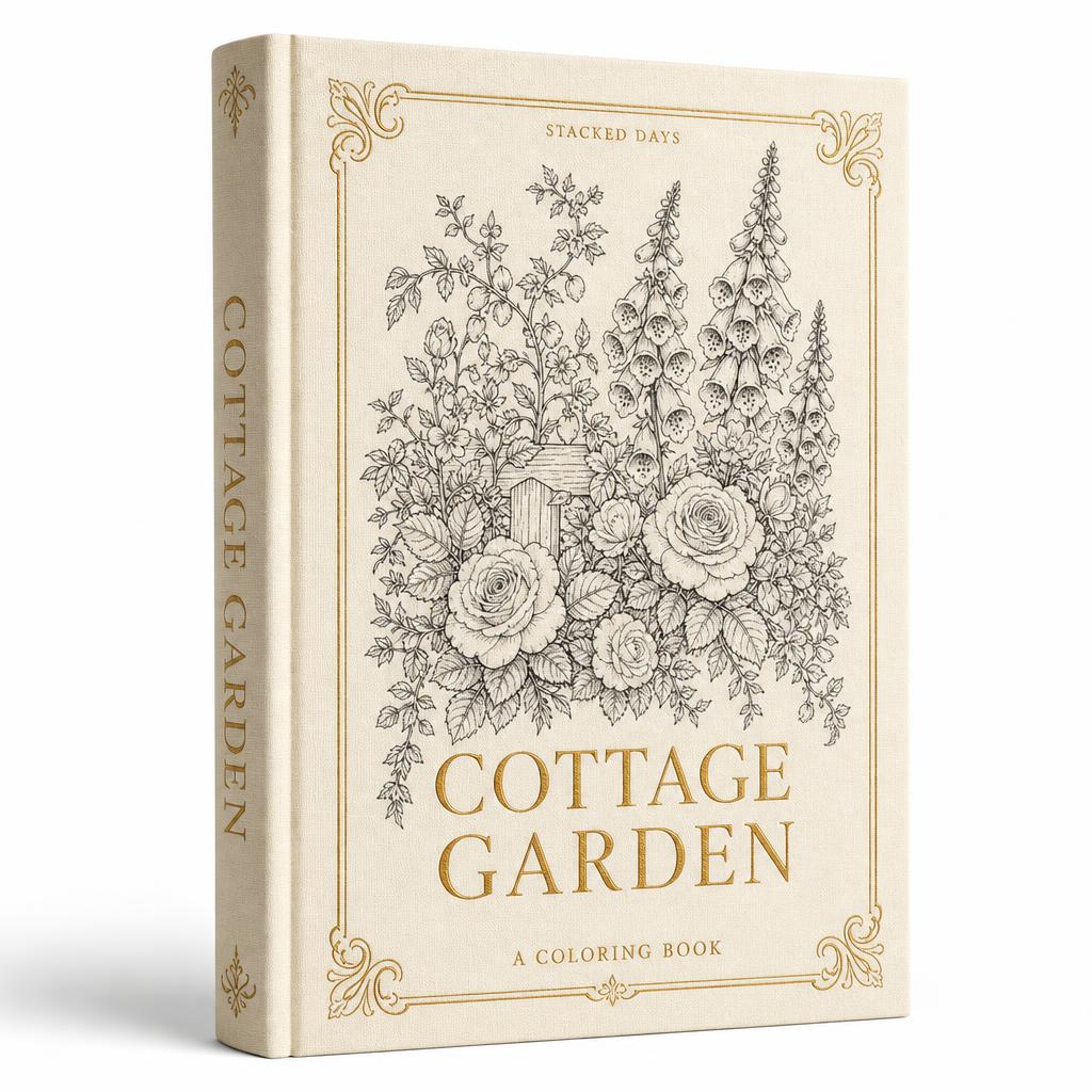 English Cottage Garden Coloring Book