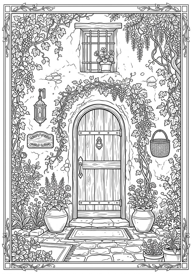 Desert Botanica Coloring Book preview 6