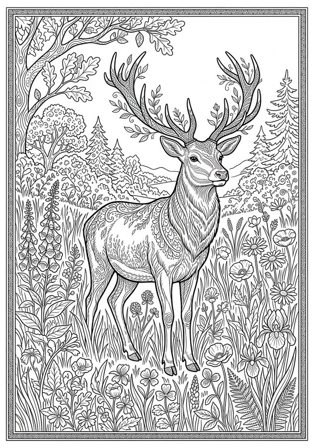 Forest Bathing Coloring Book preview 4