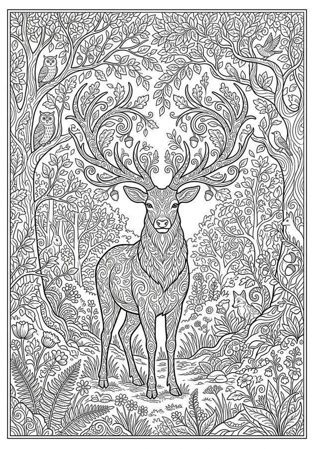 Forest Bathing Coloring Book preview 5