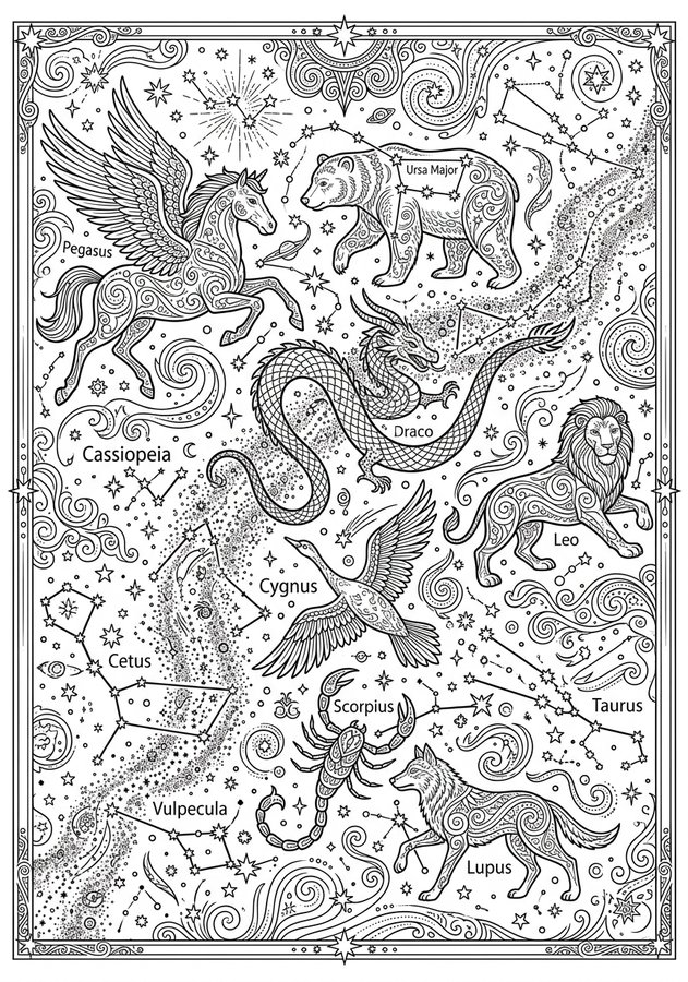 Moonlit Gardens Coloring Book preview 5