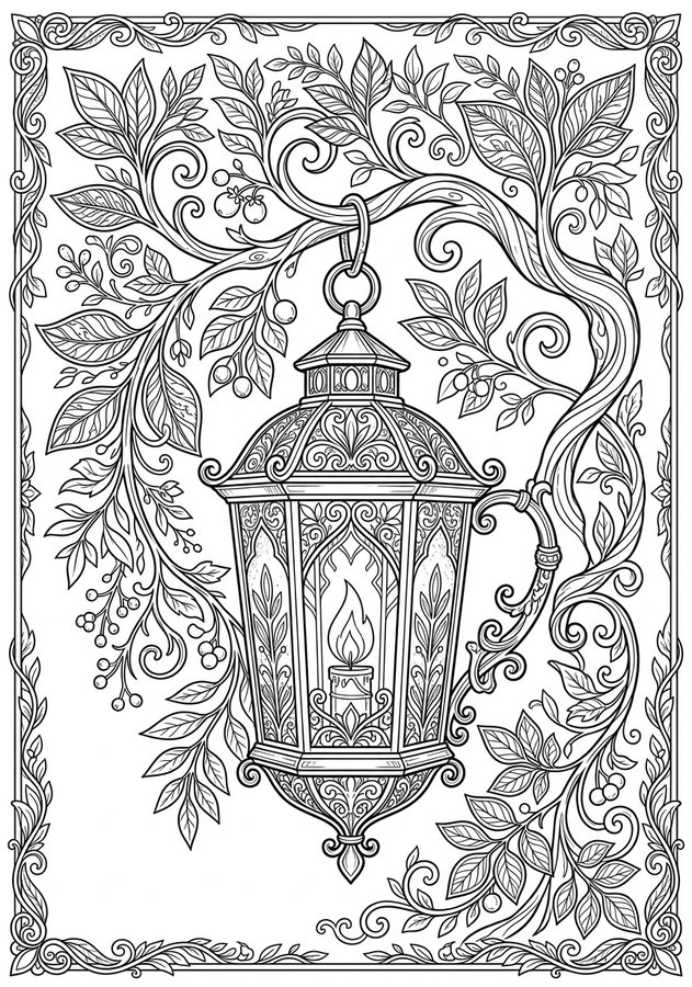Moonlit Gardens Coloring Book preview 6