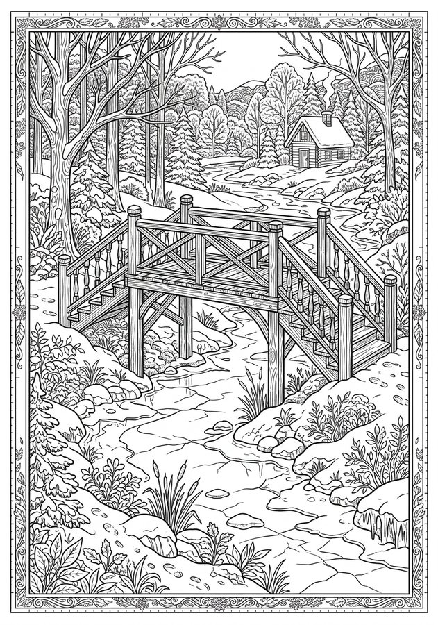 Northern Lights Coloring Book preview 5