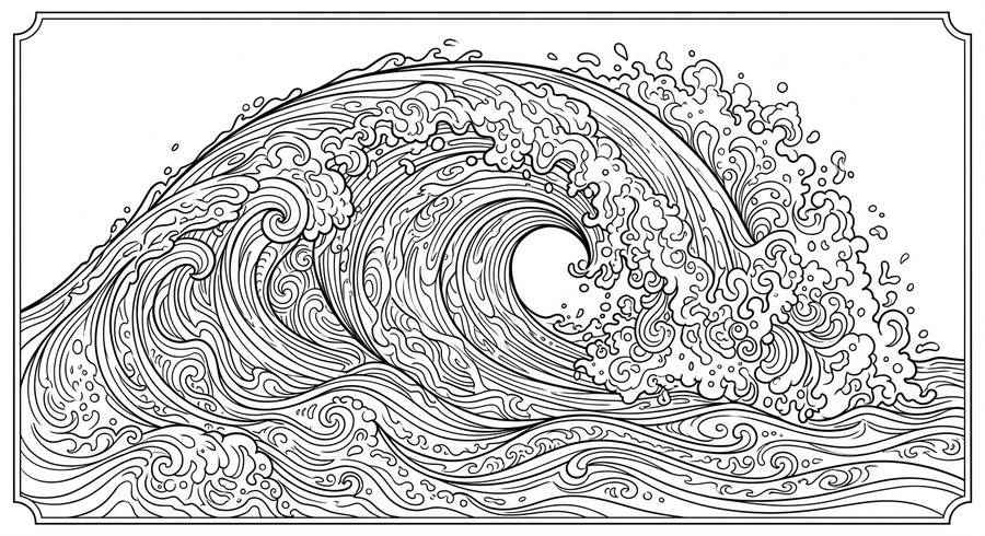 Ocean Tides Coloring Book preview 3