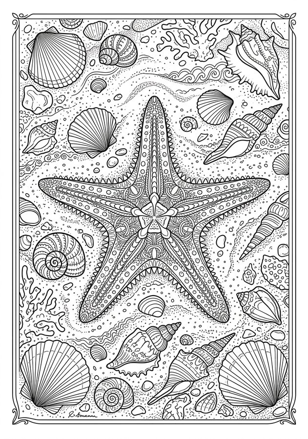 Ocean Tides Coloring Book preview 4