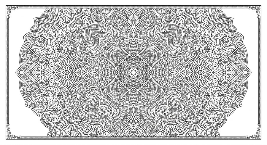 Sacred Geometry Coloring Book preview 5